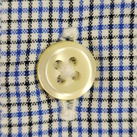 Polo Ralph Lauren Shirt Oxford Men's XL 17 Blue Plaid LS Button Down Cotton - Picture 7 of 9